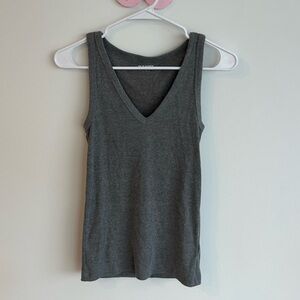 Old Navy Charcoal V-Neck Tank Top
